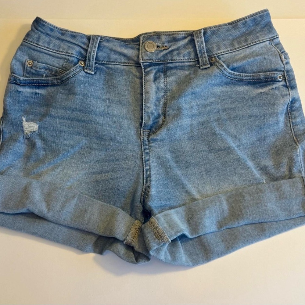 Simple light blue jean shorts